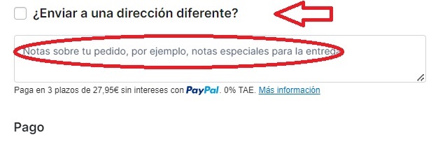 Aceptación de los términos en la confirmación de compra