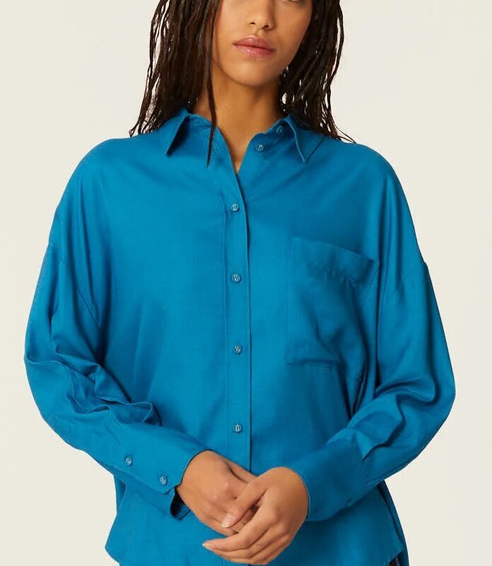 Camisa Over Azul