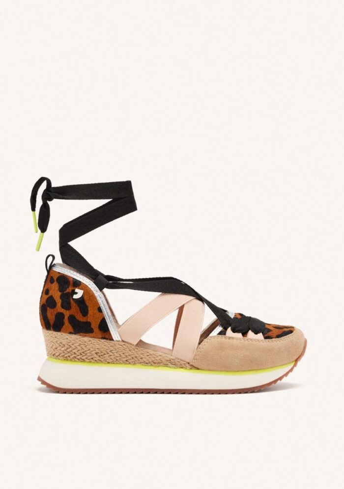 Zapatillas Abiertas Piel Leopardo